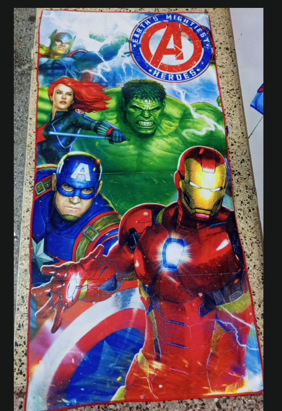 Premium Kids Character Beach & Bath Towels - Ultra Soft Microfiber Swimming Wrap - Assorted Cartoon Editions (Stitch, Frozen, Marvel ,Kitty ,Spiderman,Batman,Sofia,Sonic,cars,unicorn etc