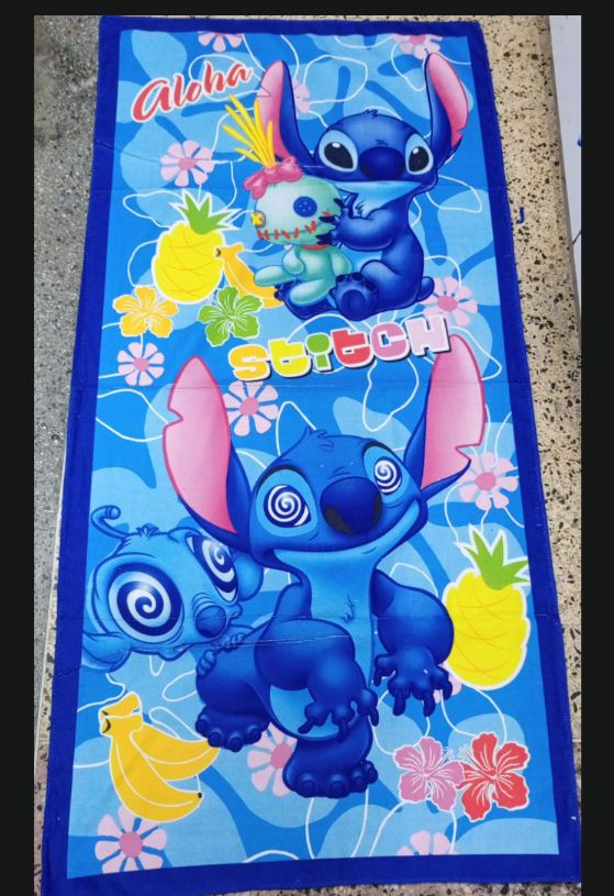 Premium Kids Character Beach & Bath Towels - Ultra Soft Microfiber Swimming Wrap - Assorted Cartoon Editions (Stitch, Frozen, Marvel ,Kitty ,Spiderman,Batman,Sofia,Sonic,cars,unicorn etc