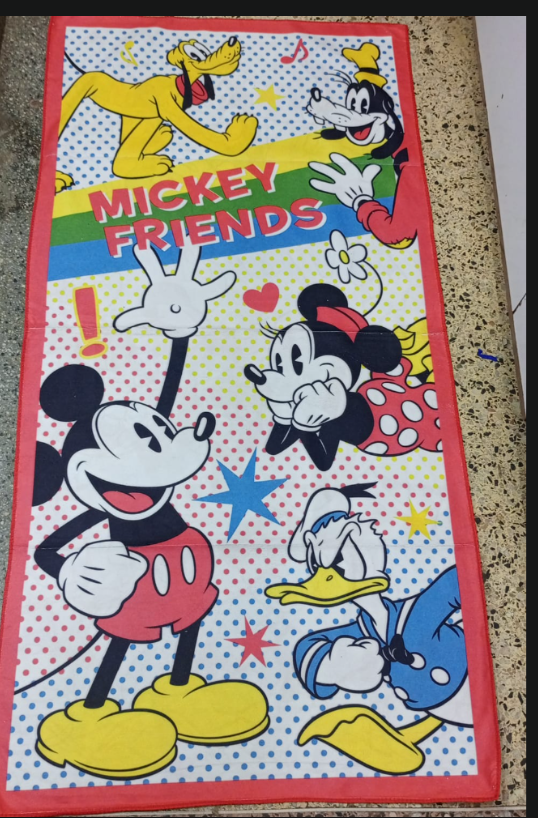 Premium Kids Character Beach & Bath Towels - Ultra Soft Microfiber Swimming Wrap - Assorted Cartoon Editions (Stitch, Frozen, Marvel ,Kitty ,Spiderman,Batman,Sofia,Sonic,cars,unicorn etc