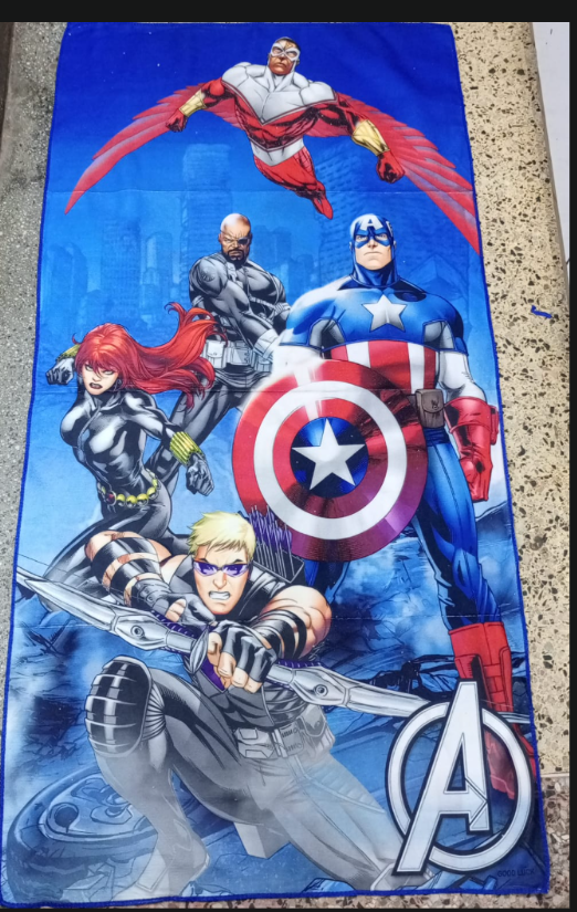 Premium Kids Character Beach & Bath Towels - Ultra Soft Microfiber Swimming Wrap - Assorted Cartoon Editions (Stitch, Frozen, Marvel ,Kitty ,Spiderman,Batman,Sofia,Sonic,cars,unicorn etc