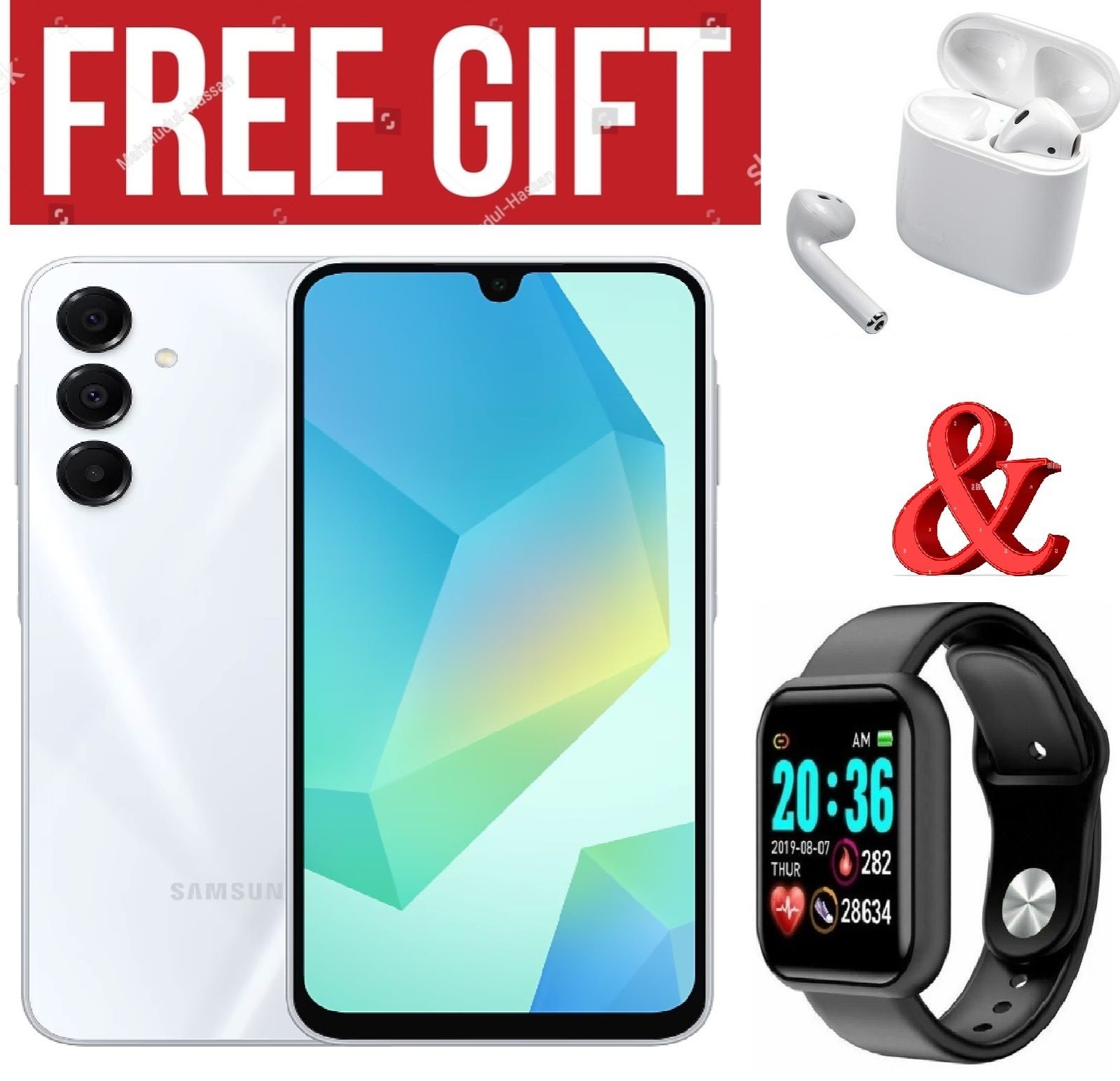 LIMITED DISCOUNT !!!! BRAND NEW Samsung Galaxy A16, 6.7", 8GB RAM + 256GB (Dual SIM), 5000mAh, COMES WITH FREE GIFTS ( AIRPODS + SMART WATCH) FOR YOU