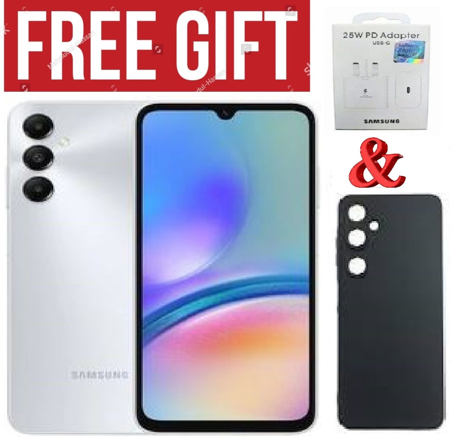 LIMITED DISCOUNT !!!! BRAND NEW Samsung Galaxy A05S, 6.7", 90HZ, 4GB RAM + 128GB ROM, 50MP, 5000mAh COMES WITH FREE GIFTS (C TO C HEADER  + SILICONE COVER  ) FOR YOU