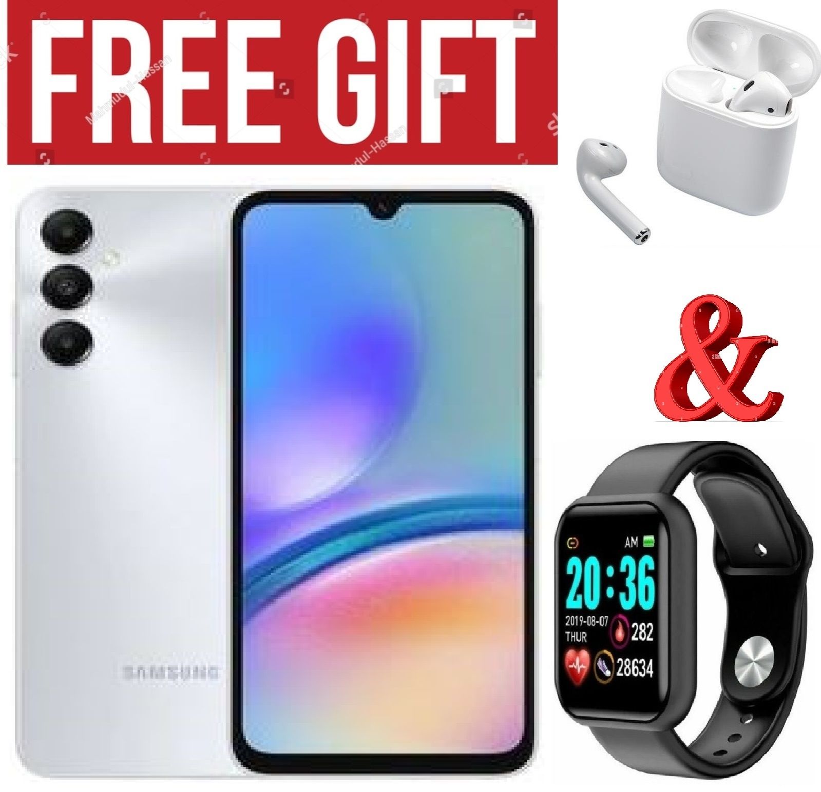 LIMITED DISCOUNT !!!! BRAND NEW Samsung Galaxy A05S, 6.7", 90HZ, 4GB RAM + 128GB ROM, 50MP, 5000mAh COMES WITH FREE GIFTS ( AIRPODS + SMART WATCH) FOR YOU