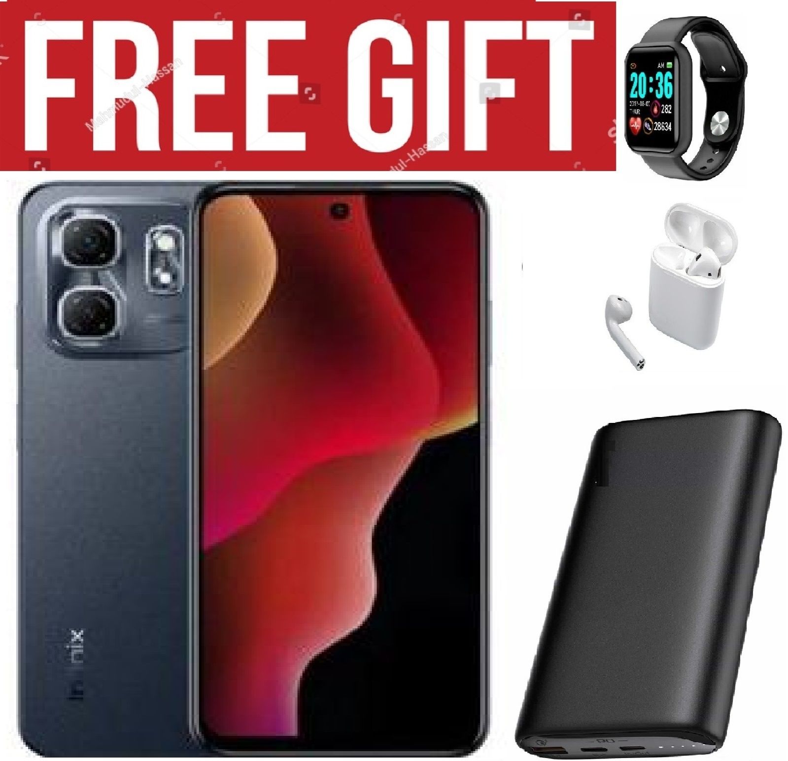LIMITED DISCOUNT!!!BRAND NEW Infinix Hot 50i 4G"6.7-inch,12 GB(6+6)RAM+128GB ROM' Battery: 5000mAh, 18W Wired COMES WITH FREE GIFTS ( AIRPODS + SMART WATCH +POWERBANK ) FOR YOU