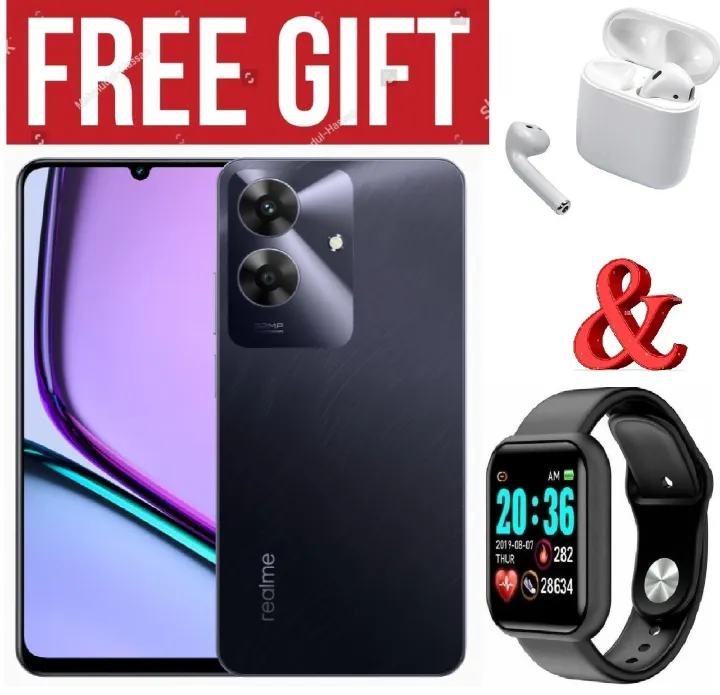 LIMITED DISCOUNT!!!BRAND NEW Brand New realme Note 60 6.74" 90Hz 64GB ROM + 3GB RAM Unisoc Tiger T612 Type-C 3-Card Slot Side Fingerprint smartphone