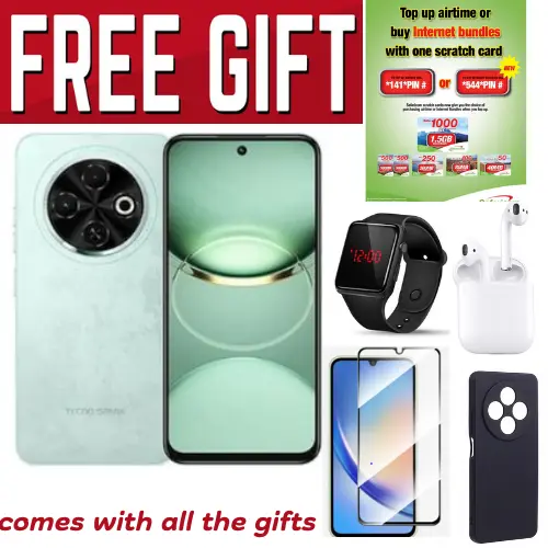 [Anniversary sale]TECNO SPARK 30C 128GB +8(4+4)GB 6.6" 120Hz Phone Dynamic Port 50MP Dual Speakers 7.8mm Ultra Slim 5000mAh 18W Type-C Dual SIM 4G Smart Phones COMES WITH FREE GIFTS