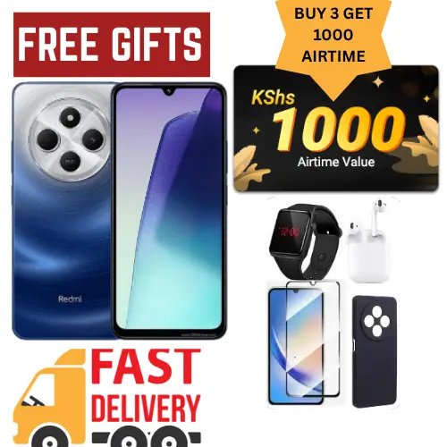 Win Free Airtime ! Brand New Xiaomi Redmi 14C 128GB Storage 4GB RAM  6.88" 120Hz Refresh Rate Dual Sim 50MP AI Dual Camera 5160mAh Smart Phones COMES WITH FREE GIFTS Limited Discount