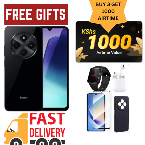 Win Free Airtime ! Brand New Xiaomi Redmi 14C 128GB Storage 4GB RAM  6.88" 120Hz Refresh Rate Dual Sim 50MP AI Dual Camera 5160mAh Smart Phones COMES WITH FREE GIFTS Limited Discount