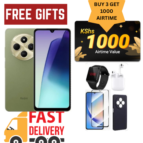 Win Free Airtime ! Brand New Xiaomi Redmi 14C 128GB Storage 4GB RAM  6.88" 120Hz Refresh Rate Dual Sim 50MP AI Dual Camera 5160mAh Smart Phones COMES WITH FREE GIFTS Limited Discount