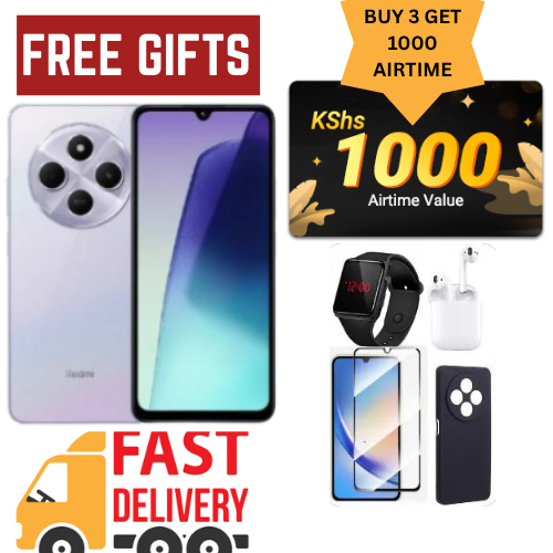 Win Free Airtime ! Brand New Xiaomi Redmi 14C 128GB Storage 4GB RAM  6.88" 120Hz Refresh Rate Dual Sim 50MP AI Dual Camera 5160mAh Smart Phones COMES WITH FREE GIFTS Limited Discount