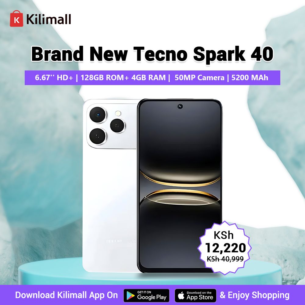 LIMITED DISCOUNT!!!BRAND NEW Tecno Spark 40, 6.67'' HD+, UP To 128GB ROM+ 4GB RAM +(4GB RAM Extended) (Dual Sim) 50MP, 5200 MAhsmartphone Black,128GB