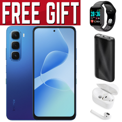 New arrivals] Infinix Hot 60i 256GB+16(8+8)GB 6.7" 120Hz Screen 4G Phone Dual SIM 5160mAh Battery 45W Charging 50MP Camera PLUS FREE GIFTS