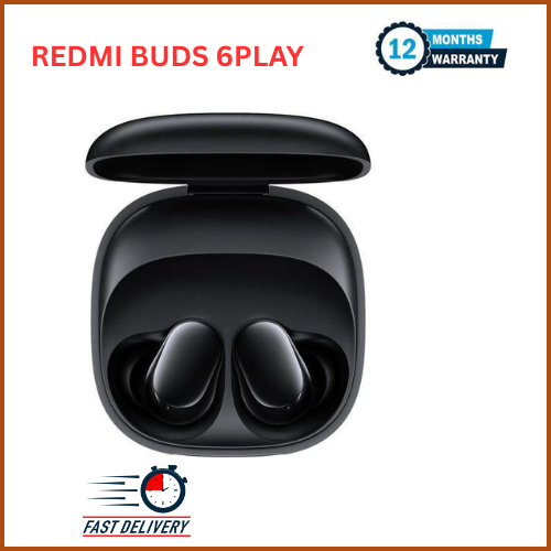 OFFER !!!!!XIAOMI Wireless Earphones, Redmi buds 6 Play, 36 Hours Playtime, AI Call Noise Reduction, Low Latency Model, Ultra Lightweight, Compatible with Google Fast Pair, Fast Charging, USB Type-C