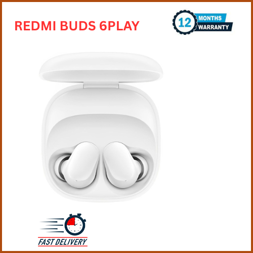 OFFER !!!!!XIAOMI Wireless Earphones, Redmi buds 6 Play, 36 Hours Playtime, AI Call Noise Reduction, Low Latency Model, Ultra Lightweight, Compatible with Google Fast Pair, Fast Charging, USB Type-C