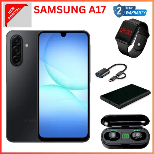 MEGA DEALS🔥🔥 !!!!! BRAND NEW SAMSUNG GALAXY A17  6.7'' 128 GB ROM + 6 GB RAM 5000 mAh 50 MP+ 13 MP camera Android 15 Exynos 1330 (5 nm) Octa-core Super AMOLED  (side-mounted) Fingerprint