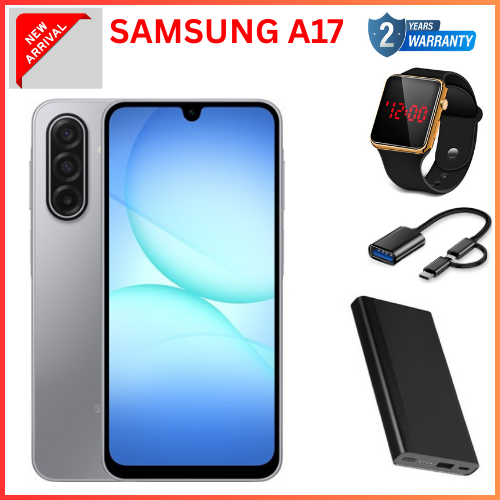 SUPER SALE DEALS🔥🔥BRAND NEW SAMSUNG GALAXY A17  6.7'' 128 GB ROM + 6 GB RAM 5000 mAh 50 MP+ 13 MP camera Android 15 Exynos 1330 (5 nm) Octa-core Super AMOLED  (side-mounted) Fingerprint