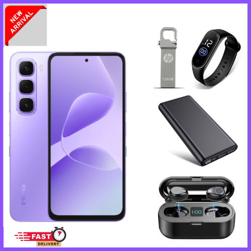 [New arrivals] Infinix Hot 60i128GB/256+12(6+6)/16+(8+8) 6.7" 120Hz Screen 4G Phone Dual SIM 5160mAh Battery 45W Charging 50MP Camera Fingerprint Lock Android 15 G81 Ultimate Smart AI Phones