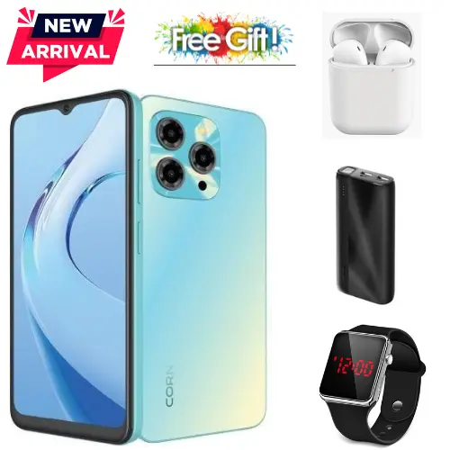 BLACK FRIDAY DEALS🔥🔥 !!!CORN C16 PRO MAX 6.6" STORAGE ROM 64GB RAM 5GB STRONG BATTERY 5000 mAh DOUBLE SIM CARD SMART PHONE ON OFFER FINGERPRINT FACE UNLOCK,8MP SEILFE 13MP TYPE-C