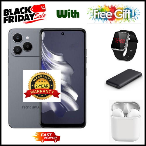LIMITED DISCOUNT🔥🔥 !!!!BRAND NEW Tecno Spark 40, 6.67'' HD+, UP To 128GB ROM+ 4GB RAM +(4GB RAM Extended) (Dual Sim) 50MP, 5200 MAh  smartphone WITH FREE GIFTS