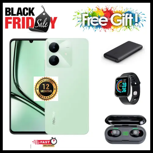 BLACK FIDAY DISCOUNT🔥🔥🔥 BRAND NEW REALME NOTE 60x 6.74" IPS LCD Display, 3GB/4GB RAM+ 64GB/128GB ROM, 5000mAh, Android 14, 8MP Rear & 5MP Front Camera, Dual SIM, Fingerprint (side-mounted)