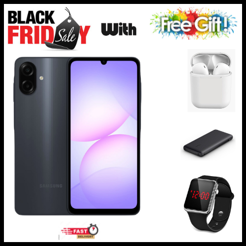 [New Arrival] Samsung Galaxy A07 128GB+4GB 6.7" 90Hz Display 50MP Rear+8MP Front Cameras 5000mAh Battery 25W Fast Charging IP54 One UI 7 Android 15+(6Years Of OS Updates) Galaxy AI Smartphones..