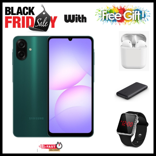 [New Arrival] Samsung Galaxy A07 128GB+4GB 6.7" 90Hz Display 50MP Rear+8MP Front Cameras 5000mAh Battery 25W Fast Charging IP54 One UI 7 Android 15+(6Years Of OS Updates) Galaxy AI Smartphones..