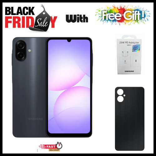 [New Arrival] Samsung Galaxy A07 128GB+4GB 6.7" 90Hz Display 50MP Rear+8MP Front Cameras 5000mAh Battery 25W Fast Charging IP54 One UI 7 Android 15+(6Years Of OS Updates) Galaxy AI Smartphones..