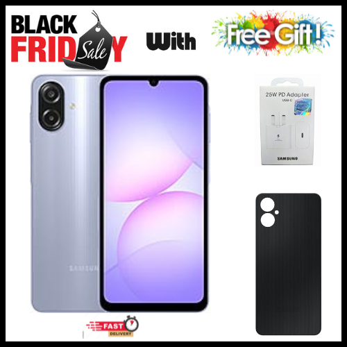 [New Arrival] Samsung Galaxy A07 128GB+4GB 6.7" 90Hz Display 50MP Rear+8MP Front Cameras 5000mAh Battery 25W Fast Charging IP54 One UI 7 Android 15+(6Years Of OS Updates) Galaxy AI Smartphones..