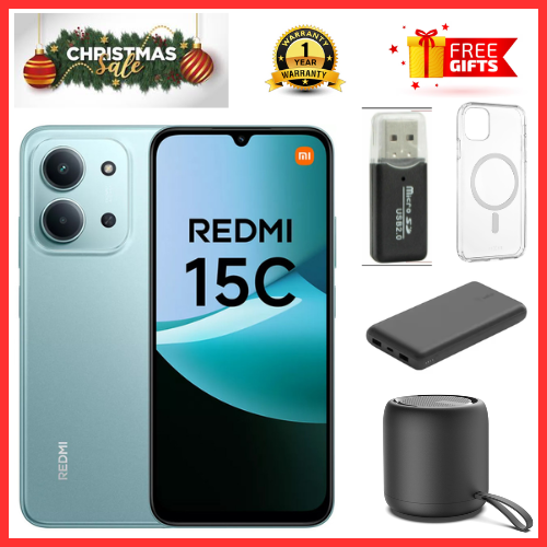 BLACK FRIDAY DEALS🔥🔥! REDMI 15C 256/128GB ROM + 8GB/16 RAM EXPANDABLE  6.9'' LCD 50MP Main Camera 8MP selfie camera 6000mAh 33W Fast Charger Android 15 Side Fingerprint -Smartphones Side fingerprint
