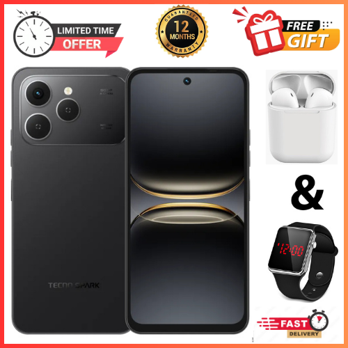 LIMITED DISCOUNT🔥🔥 !!!!BRAND NEW Tecno Spark 40, 6.67'' HD+, UP To 256GB ROM+ 8GB RAM +(8GB RAM Extended) (Dual Sim) 50MP, 5200 MAh  smartphone WITH FREE GIFTS