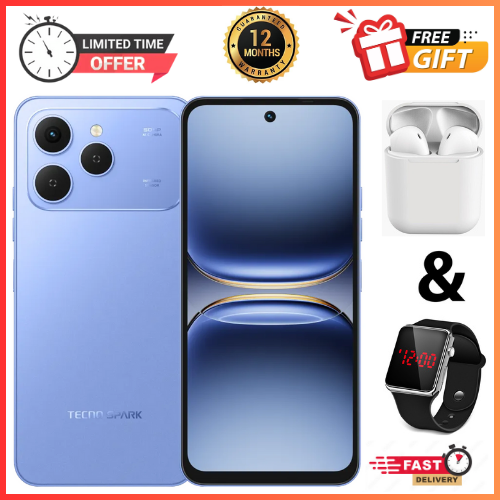 LIMITED DISCOUNT🔥🔥 !!!!BRAND NEW Tecno Spark 40, 6.67'' HD+, UP To 256GB ROM+ 8GB RAM +(8GB RAM Extended) (Dual Sim) 50MP, 5200 MAh  smartphone WITH FREE GIFTS
