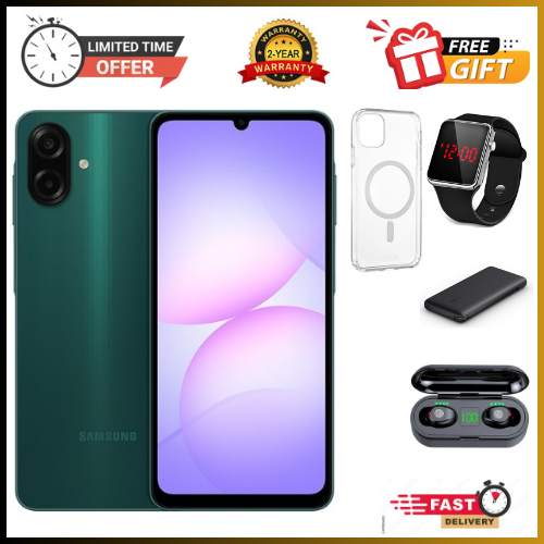 BRAND NEW SAMSUNG GALAXY A07 64GB+4GB 6.7" 90Hz Display 50MP Rear+8MP Front Cameras 5000mAh Battery 25W Fast Charging IP54 One UI 7 Android 15+(6Years Of OS Updates)