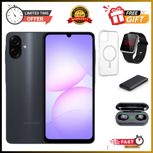 BRAND NEW SAMSUNG GALAXY A07 64GB+4GB 6.7" 90Hz Display 50MP Rear+8MP Front Cameras 5000mAh Battery 25W Fast Charging IP54 One UI 7 Android 15+(6Years Of OS Updates)