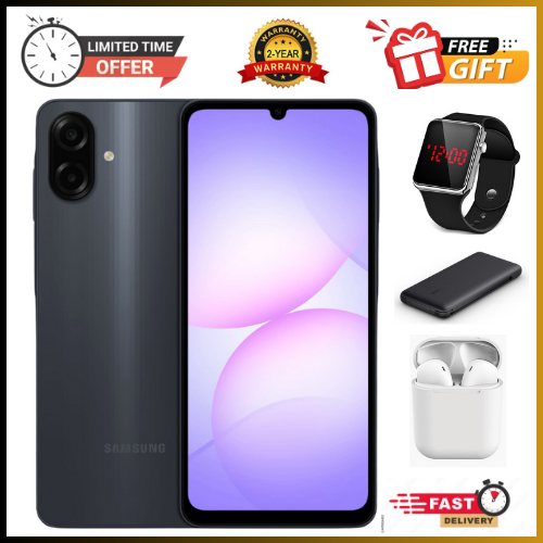 [New Arrival] Samsung Galaxy A07 128GB+4GB 6.7" 90Hz Display 50MP Rear+8MP Front Cameras 5000mAh Battery 25W Fast Charging IP54 One UI 7 Android 15+(6Years Of OS Updates) Galaxy AI Smartphones..