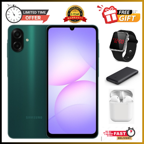 [New Arrival] Samsung Galaxy A07 128GB+4GB 6.7" 90Hz Display 50MP Rear+8MP Front Cameras 5000mAh Battery 25W Fast Charging IP54 One UI 7 Android 15+(6Years Of OS Updates) Galaxy AI Smartphones..