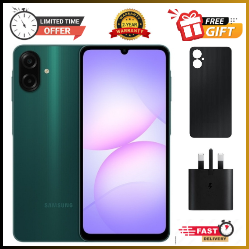 [New Arrival] Samsung Galaxy A07 128GB+4GB 6.7" 90Hz Display 50MP Rear+8MP Front Cameras 5000mAh Battery 25W Fast Charging IP54 One UI 7 Android 15+(6Years Of OS Updates) Galaxy AI Smartphones..