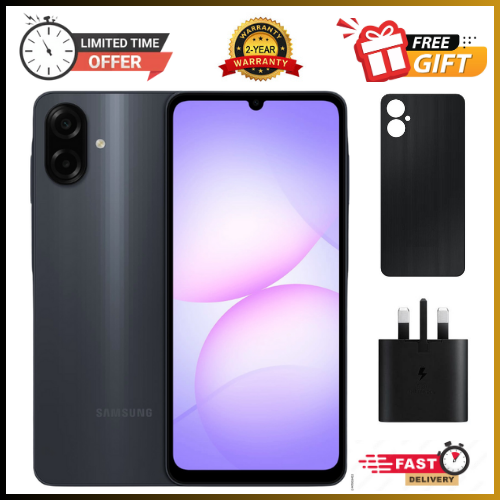 [New Arrival] Samsung Galaxy A07 128GB+4GB 6.7" 90Hz Display 50MP Rear+8MP Front Cameras 5000mAh Battery 25W Fast Charging IP54 One UI 7 Android 15+(6Years Of OS Updates) Galaxy AI Smartphones..