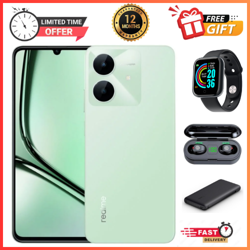 LIMITED TIME DEALS🔥🔥🔥 BRAND NEW REALME NOTE 60x 6.74" IPS LCD Display, 3GB/4GB RAM+ 64GB/128GB ROM, 5000mAh, Android 14, 8MP Rear & 5MP Front Camera, Dual SIM, Fingerprint (side-mounted)