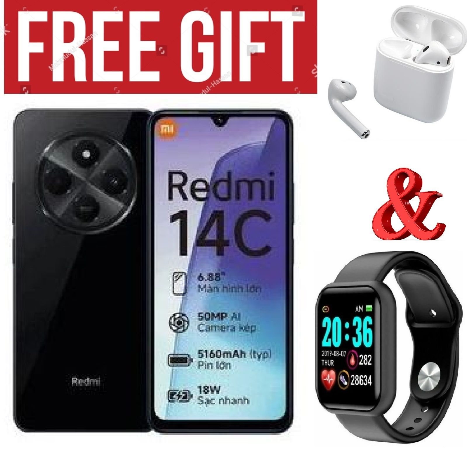 LIMITED DICOUNT!!BRAND NEW Xiaomi Redmi 14C 8(4+4)GB RAM + 256GB/128GB Storage 6.88" 120Hz HD+ 4G Dual Sim 5160mAh Battery 50MP triple main camera Android 14 Smart Phones
