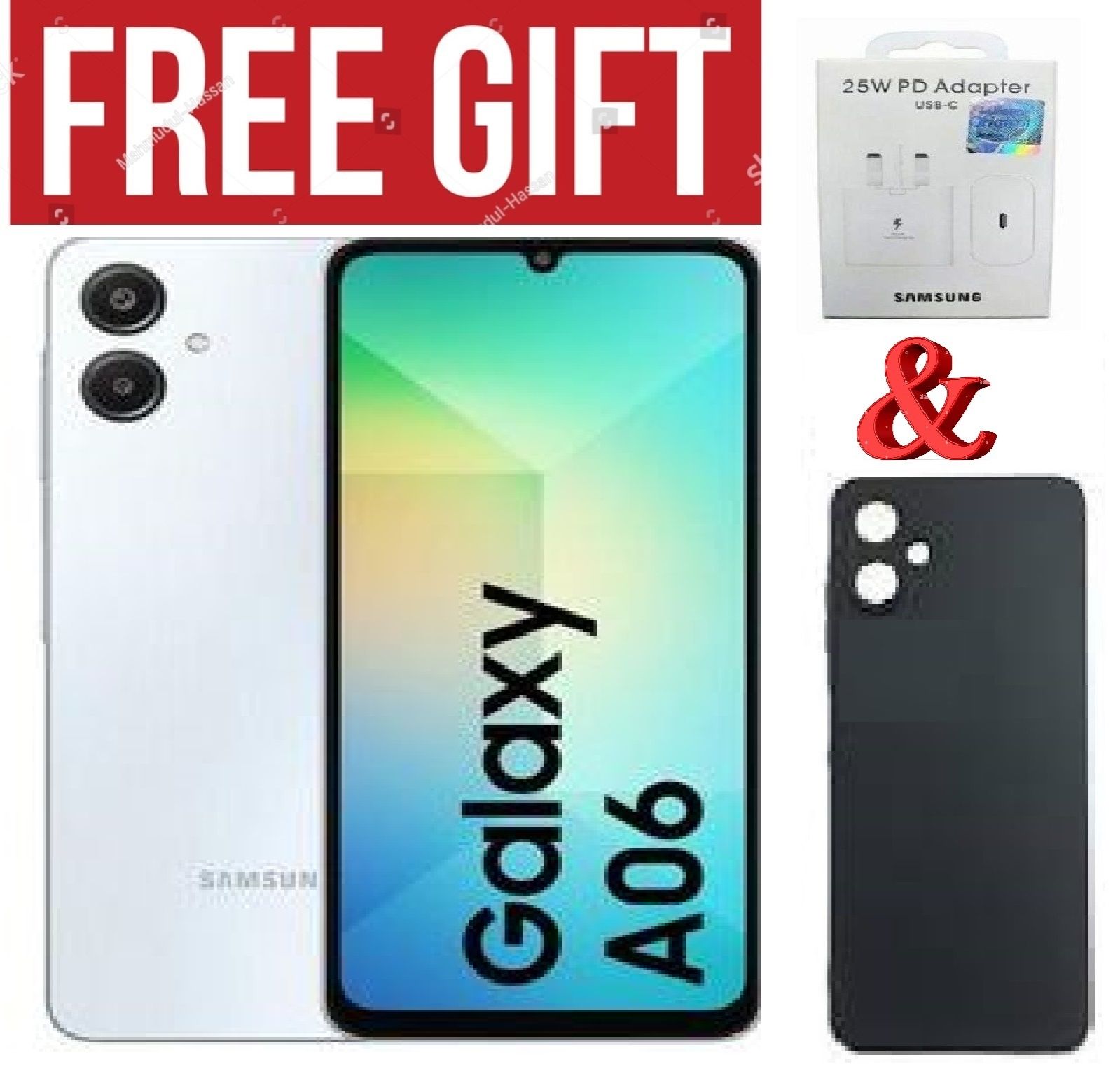LIMITED DISCOUNT!!!!!BRAND NEW!!!! Samsung A06 6.7 DISPLAY 4GB RAM +128GB ROM 5000MAH DUAL SIM COMES WITH FREE GIFTS (C TO C HEADER  + SILICONE COVER  ) FOR YOU