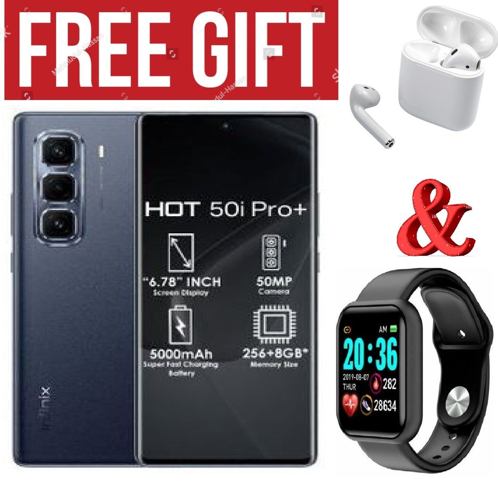 LIMITED DISCOUNT!!!!!BRAND NEW!!!!Infinix HOT 50 PRO PLUS,AMOLED CURVED SCREEN DISPLAY 6.78" INCHES(8GB +8GB) RAM & 128 GB ROM,5000MAH,50MP COMES WITH FREE GIFTS ( AIRPODS + SMART WATCH) FOR YOU