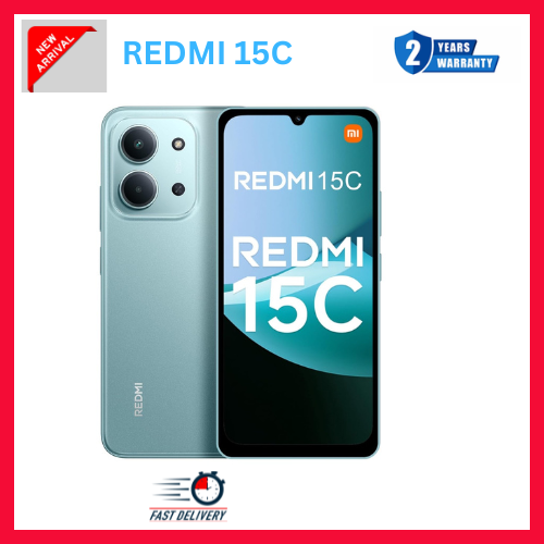 LIMITED  DISCOUNT REDMI 15C 128GB Storage UPTO 8GB Ram 6.9'' LCD 50MP Main Camera 6000mAh 33W Fast Charger Android 15 Xiaomi Hyper OS 2 Side Fingerprint Smartphopne smart phones