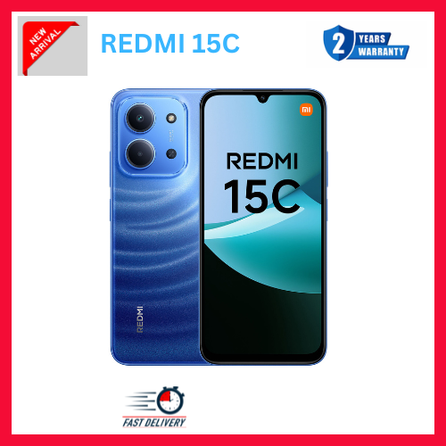 LIMITED  DISCOUNT REDMI 15C 128GB Storage UPTO 8GB Ram 6.9'' LCD 50MP Main Camera 6000mAh 33W Fast Charger Android 15 Xiaomi Hyper OS 2 Side Fingerprint Smartphopne smart phones