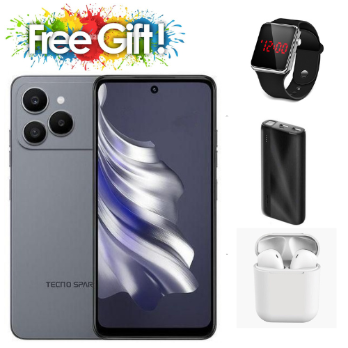 LIMITED DISCOUNT!!! BRAND NEW!!! TECNO SPARK 40, 6.67'' HD+, UP To 16GB RAM(8+8) + 256GB ROM (Dual Sim) 50MP, 5200 MAH smartphone PLUS 3 GIFTS