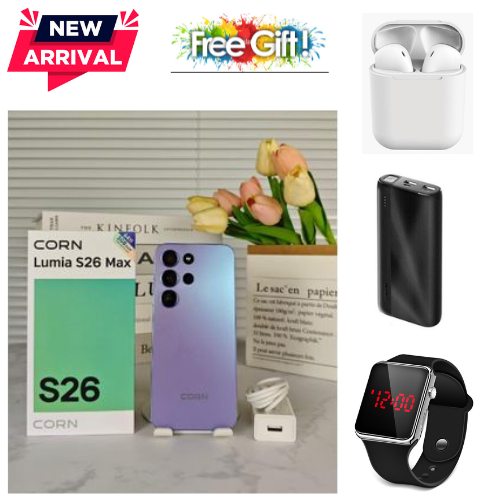 BLACK FRIDAY DEALS🔥🔥🔥 CORN LUMIA S26 MAX 6.67"HD STORAGE ROM 64GB RAM 5(2+3)GB STRONG BATTERY 5000mAh DUAL SIM CARD SMART PHONE SIDE-MOUNTED FINGERPRINT FACE UNLOCK,13MP ULTRA CAMERA 8MP