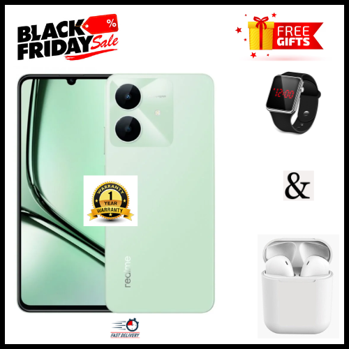 BLACK FIDAY DEALS🔥🔥🔥 BRAND NEW REALME NOTE 60x 6.74" IPS LCD Display, 3GB/4GB RAM+ 64GB/128GB ROM, 5000mAh, Android 14, 8MP Rear & 5MP Front Camera, Dual SIM, Fingerprint (side-mounted)