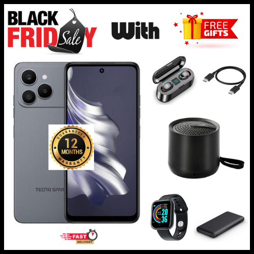 BLACK FRIDAY NOVEMBER DEALS🔥🔥🔥 BRAND NEW!!! TECNO SPARK 40, 6.67'' HD+, UP To 16GB RAM(8+8) + 256GB ROM (Dual Sim) 50MP, 5200 MAH smartphone PLUS 3 GIFTS