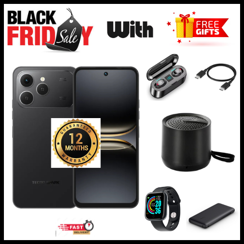 BLACK FRIDAY NOVEMBER DEALS🔥🔥🔥 BRAND NEW!!! TECNO SPARK 40, 6.67'' HD+, UP To 16GB RAM(8+8) + 256GB ROM (Dual Sim) 50MP, 5200 MAH smartphone PLUS 3 GIFTS