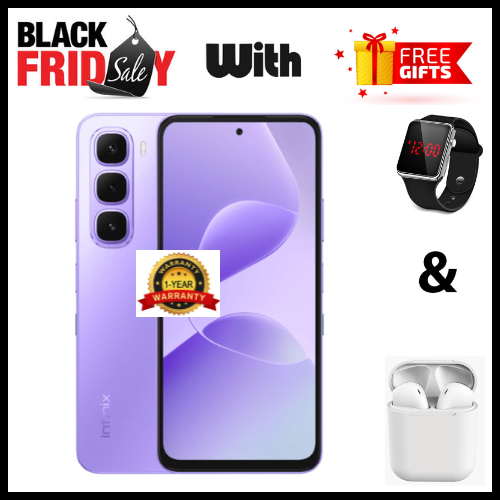 BLACK FRIDAY NOVEMBER DEALS🔥🔥🔥 BRAND NEW INFINIX HOT 60i 256GB + 16(8+8)GB 6.7" 120Hz Screen 4G Phone Dual SIM 5160mAh Battery 45W Charging 50MP Camera Fingerprint Lock