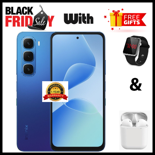 BLACK FRIDAY NOVEMBER DEALS🔥🔥🔥 BRAND NEW INFINIX HOT 60i 256GB + 16(8+8)GB 6.7" 120Hz Screen 4G Phone Dual SIM 5160mAh Battery 45W Charging 50MP Camera Fingerprint Lock